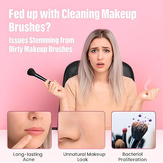 Makeup Brush Cleaner – Electric Brush Spinner with Bowl & Stand