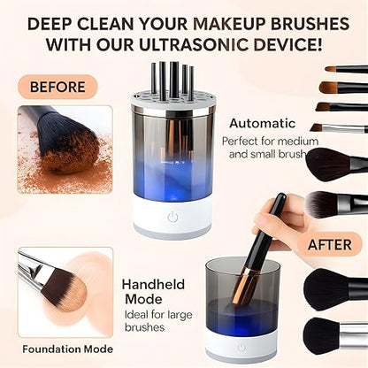 Makeup Brush Cleaner – Electric Brush Spinner with Bowl & Stand